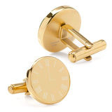 Custom Clock Engravable Gold Cufflinks - Cufflinks.com - Flyclothing LLC