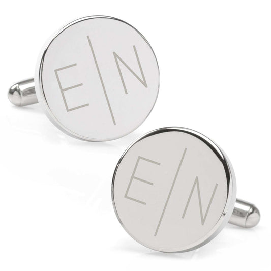 Divided Modern Monogram Engravable Cufflinks - Cufflinks.com - Flyclothing LLC