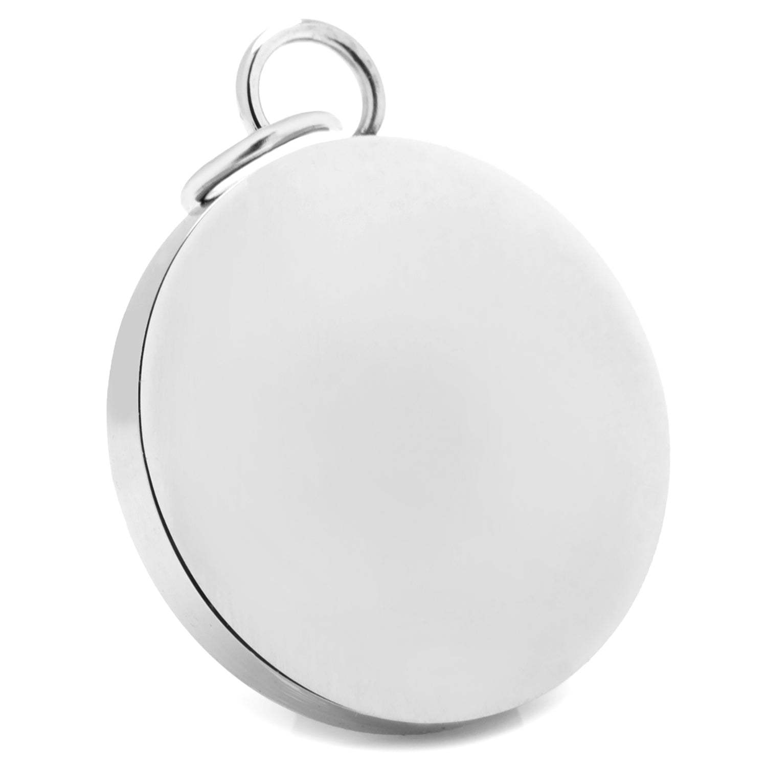 Stainless Steel Engravable Round Infinity Pendant - Cufflinks.com - Flyclothing LLC