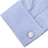 Stainless Steel Round Infinity Engravable Cufflinks - Cufflinks.com - Flyclothing LLC