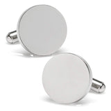 Stainless Steel Round Infinity Engravable Cufflinks - Cufflinks.com - Flyclothing LLC