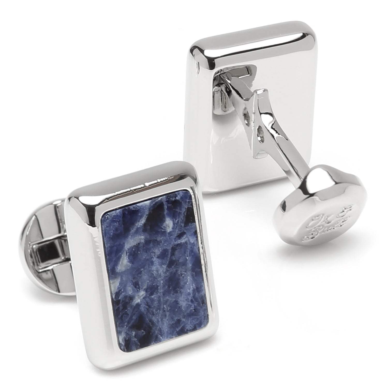 Silver and Sodalite JFK Presidential Cufflinks - Cufflinks.com - Flyclothing LLC
