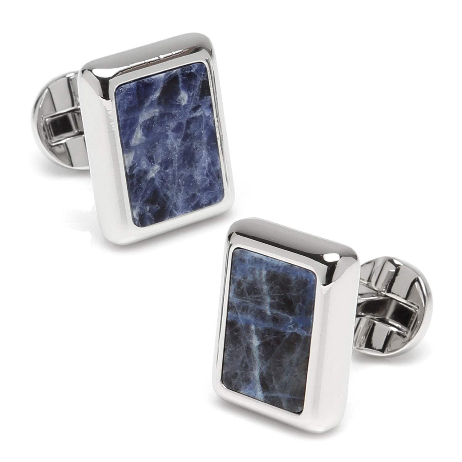 Silver and Sodalite JFK Presidential 5-Stud Set - Cufflinks.com - Flyclothing LLC