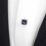 Silver and Sodalite JFK Presidential Studs - Cufflinks.com - Flyclothing LLC