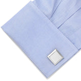 Stainless Steel Beveled Edge Engravable Square Cufflinks - Cufflinks.com - Flyclothing LLC
