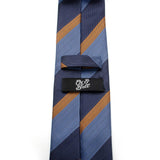 The Andrew Tie (Blue Orange Stripe Men's Tie) - Cufflinks.com - Flyclothing LLC