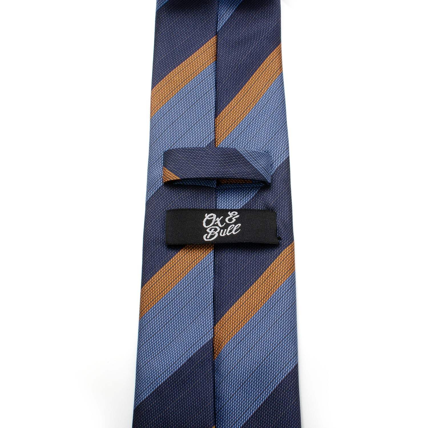 The Andrew Tie (Blue Orange Stripe Men's Tie) - Cufflinks.com - Flyclothing LLC
