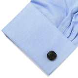 Black Stainless Steel Black Crystal Cufflink and 5-Stud Set - Cufflinks.com - Flyclothing LLC