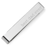 Best Dad Ever Engravable Tie Bar