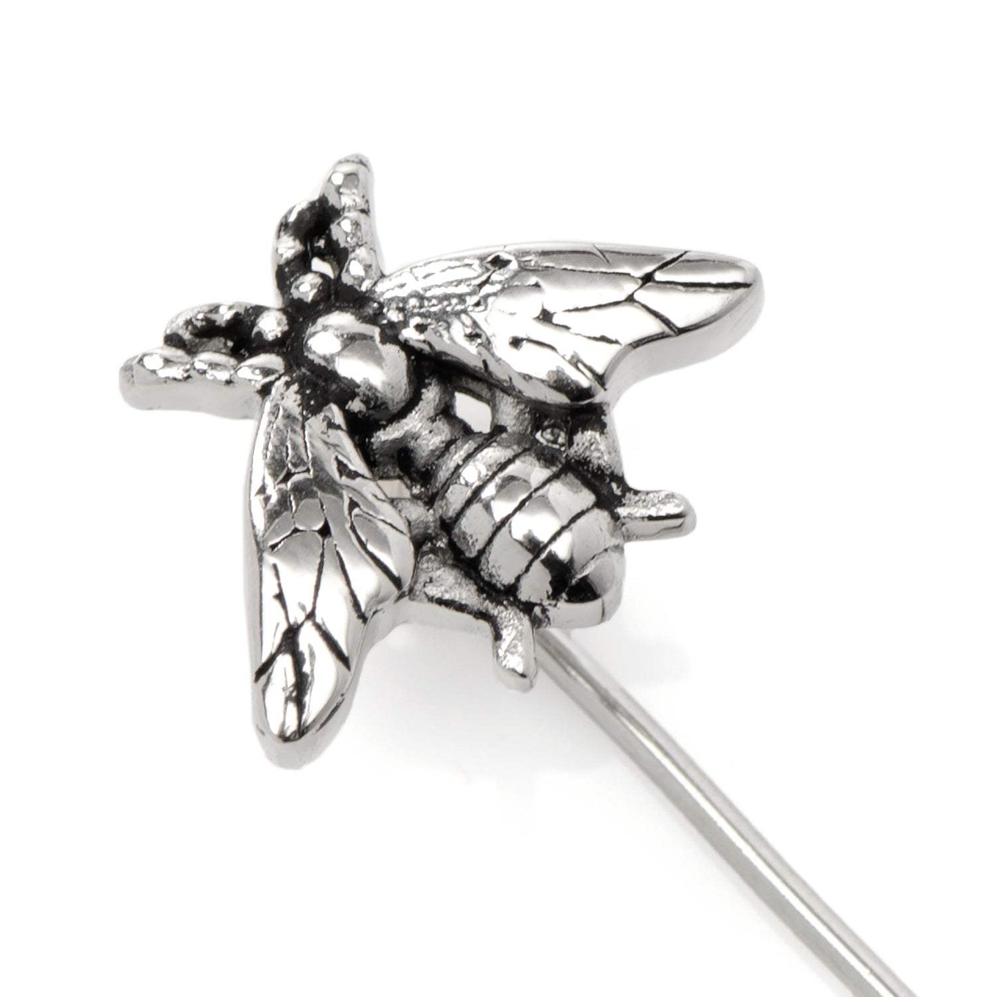 Stainless Steel Bee Stick Pin - Cufflinks.com - Flyclothing LLC