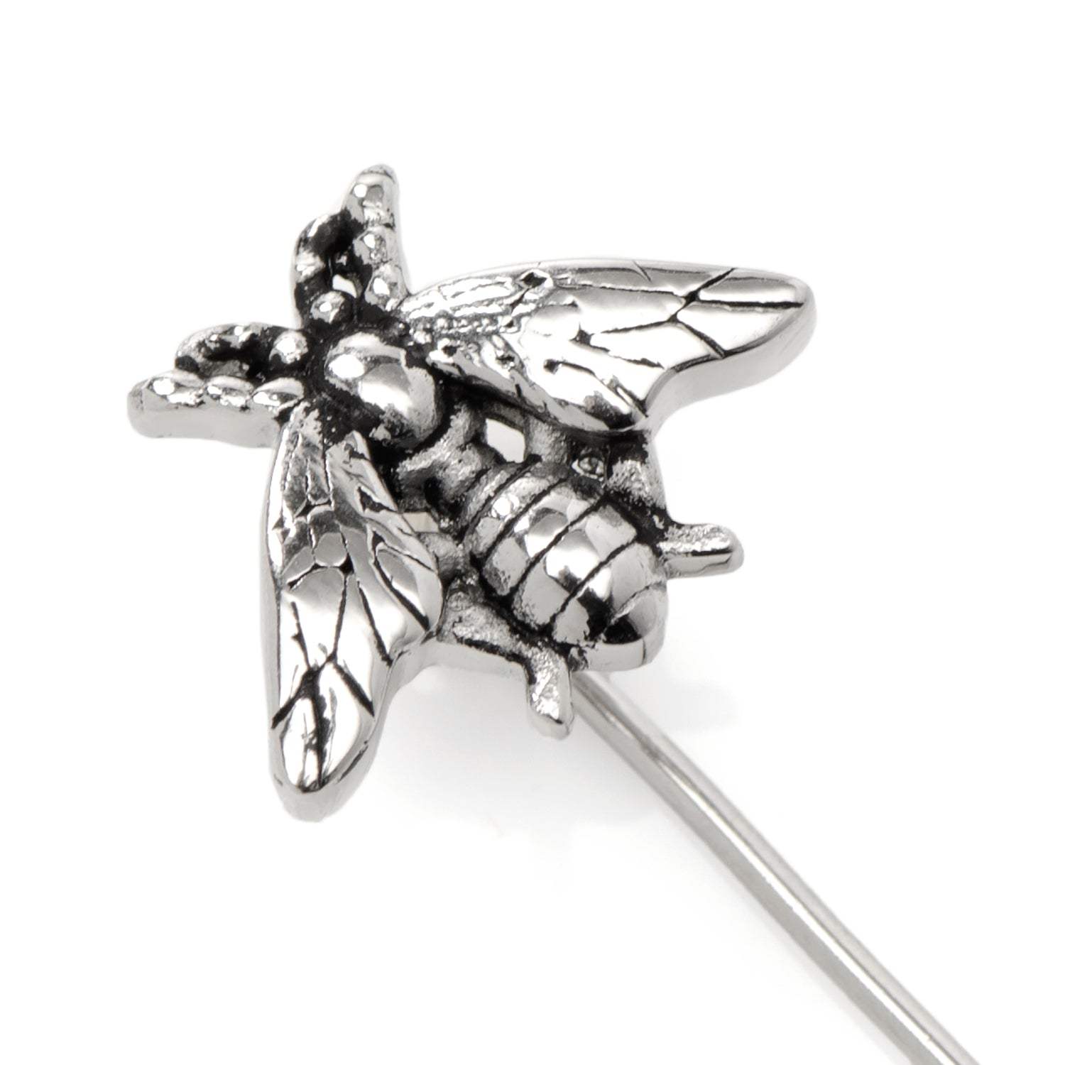 Stainless Steel Bee Stick Pin - Cufflinks.com - Flyclothing LLC