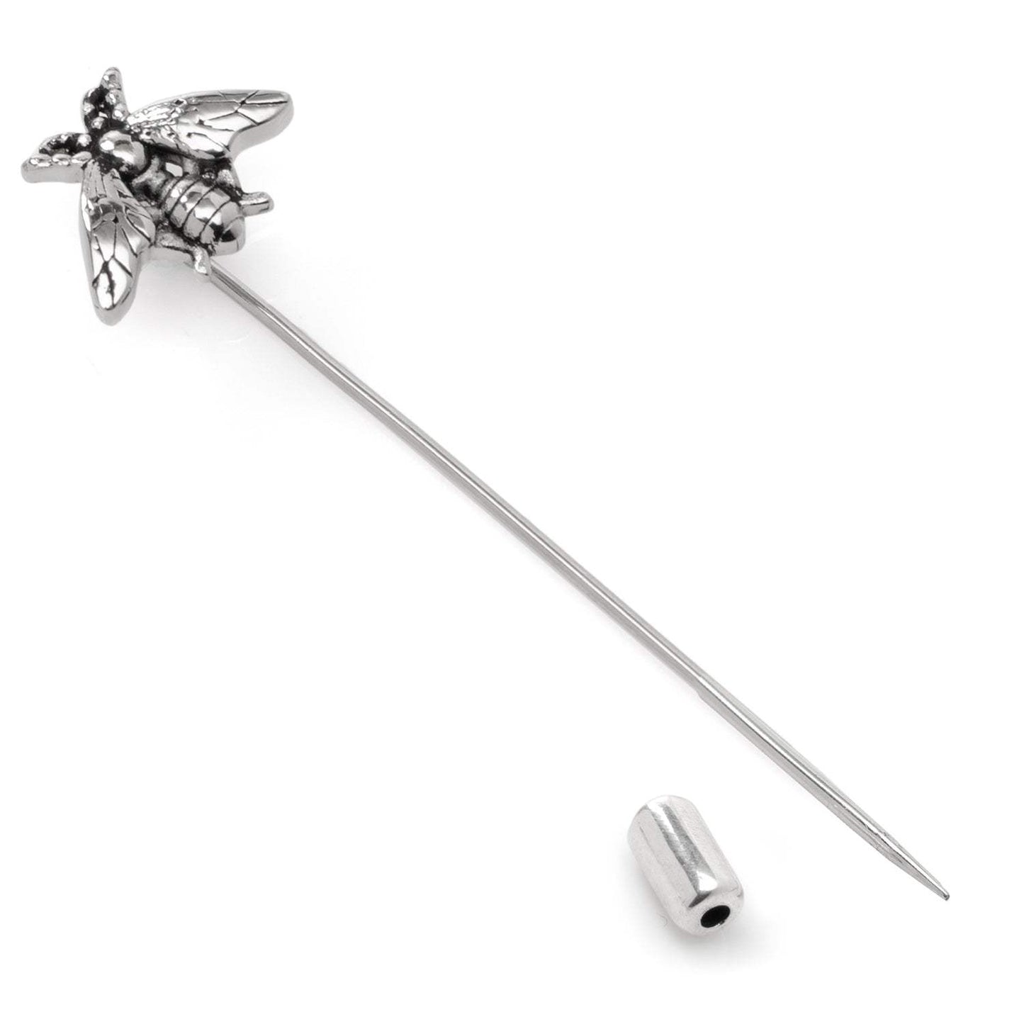 Stainless Steel Bee Stick Pin - Cufflinks.com - Flyclothing LLC