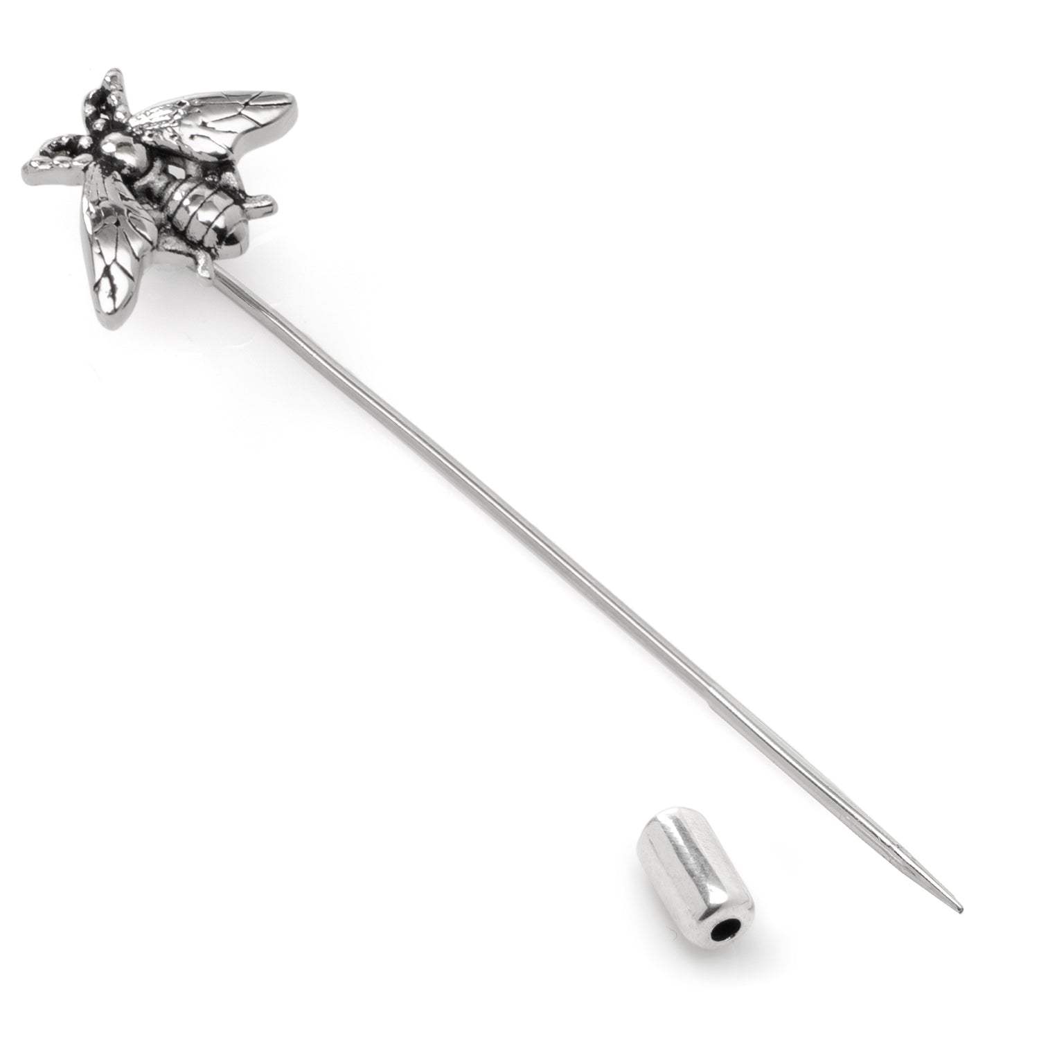 Stainless Steel Bee Stick Pin - Cufflinks.com - Flyclothing LLC