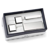 Engravable Beveled Square 3-Piece Gift Set - Cufflinks.com - Flyclothing LLC
