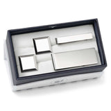 Engravable Beveled Square 3-Piece Gift Set - Cufflinks.com - Flyclothing LLC