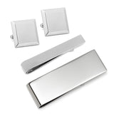 Engravable Beveled Square 3-Piece Gift Set - Cufflinks.com - Flyclothing LLC