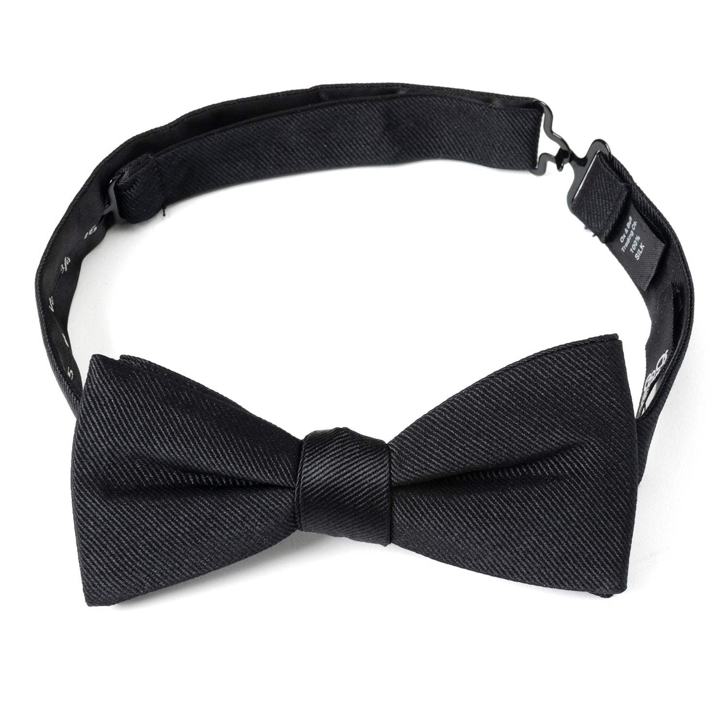 Black Silk Bow Pre-Tie - Cufflinks.com - Flyclothing LLC