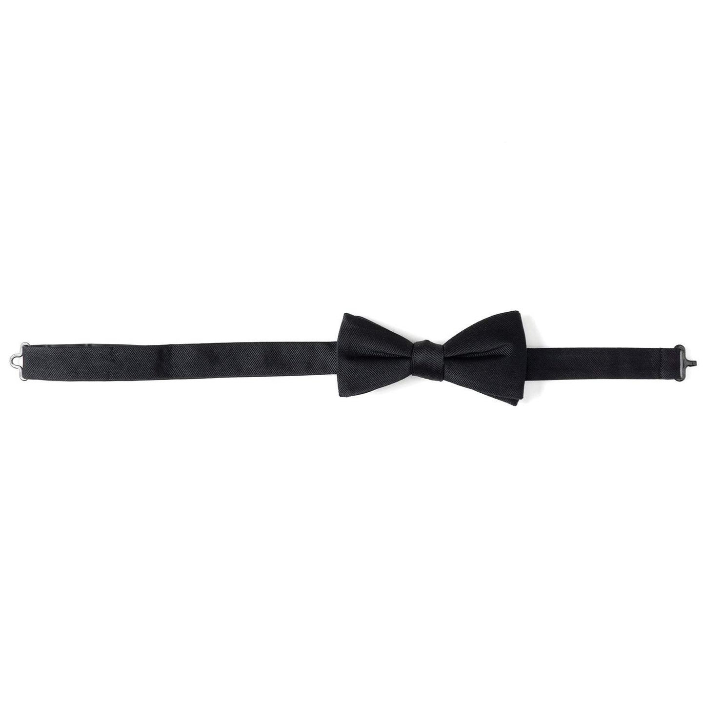 Black Silk Bow Pre-Tie - Cufflinks.com - Flyclothing LLC