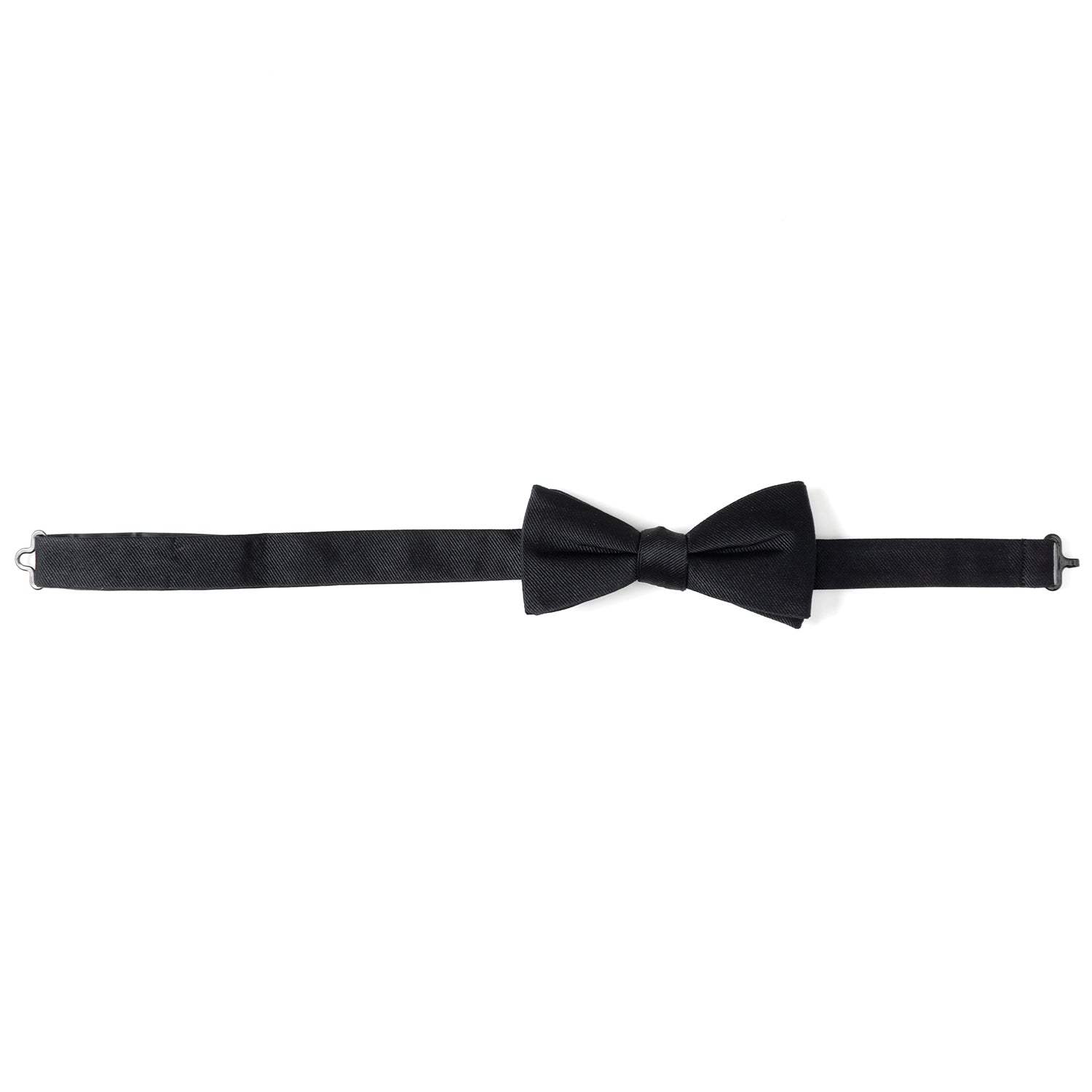 Black Silk Bow Pre-Tie - Cufflinks.com - Flyclothing LLC