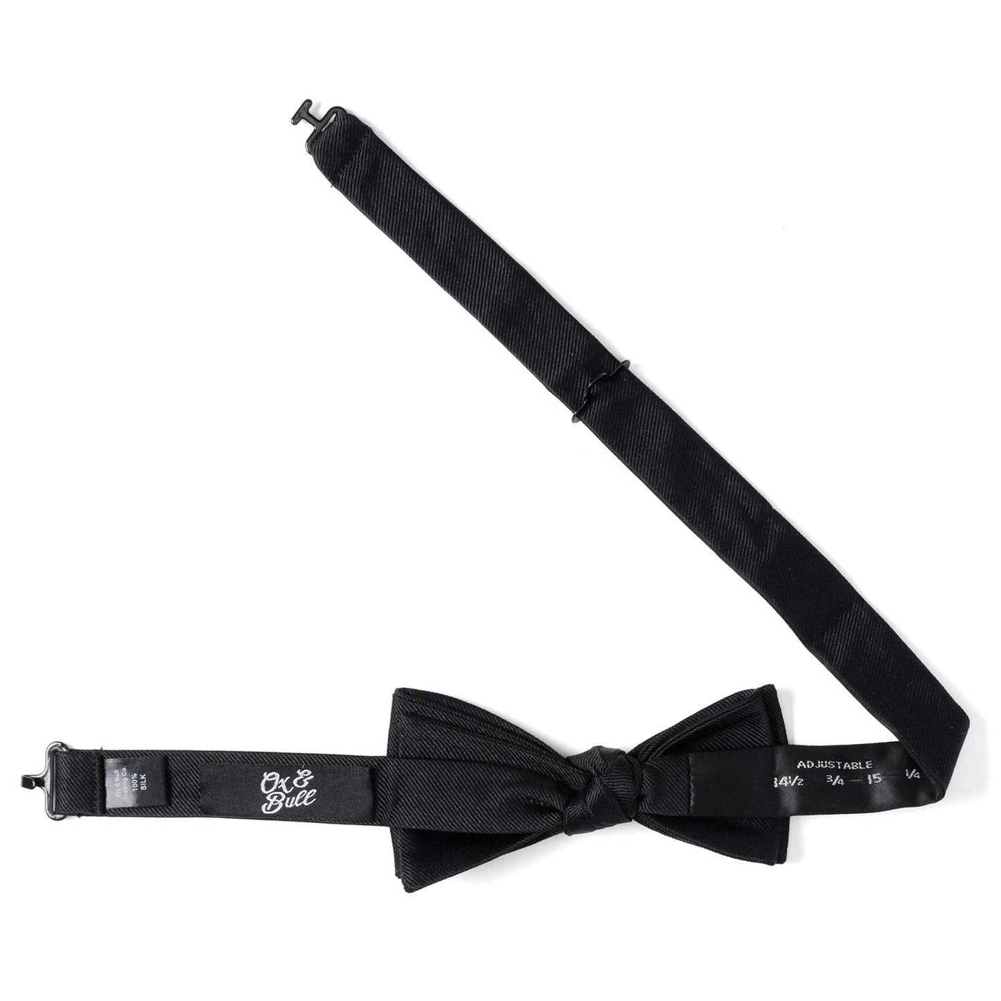Black Silk Bow Pre-Tie - Cufflinks.com - Flyclothing LLC
