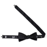 Black Silk Bow Pre-Tie - Cufflinks.com - Flyclothing LLC