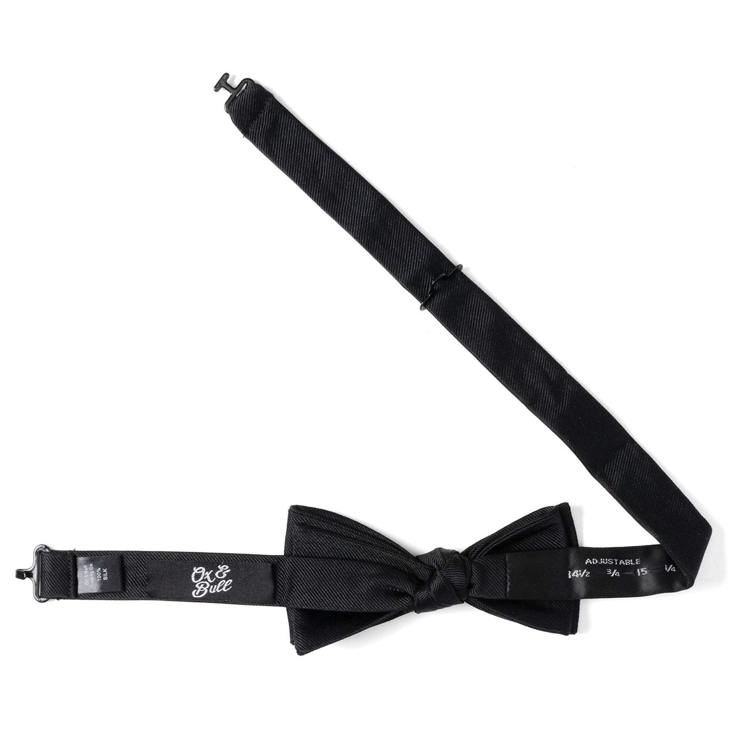 Black Silk Bow Pre-Tie - Cufflinks.com - Flyclothing LLC