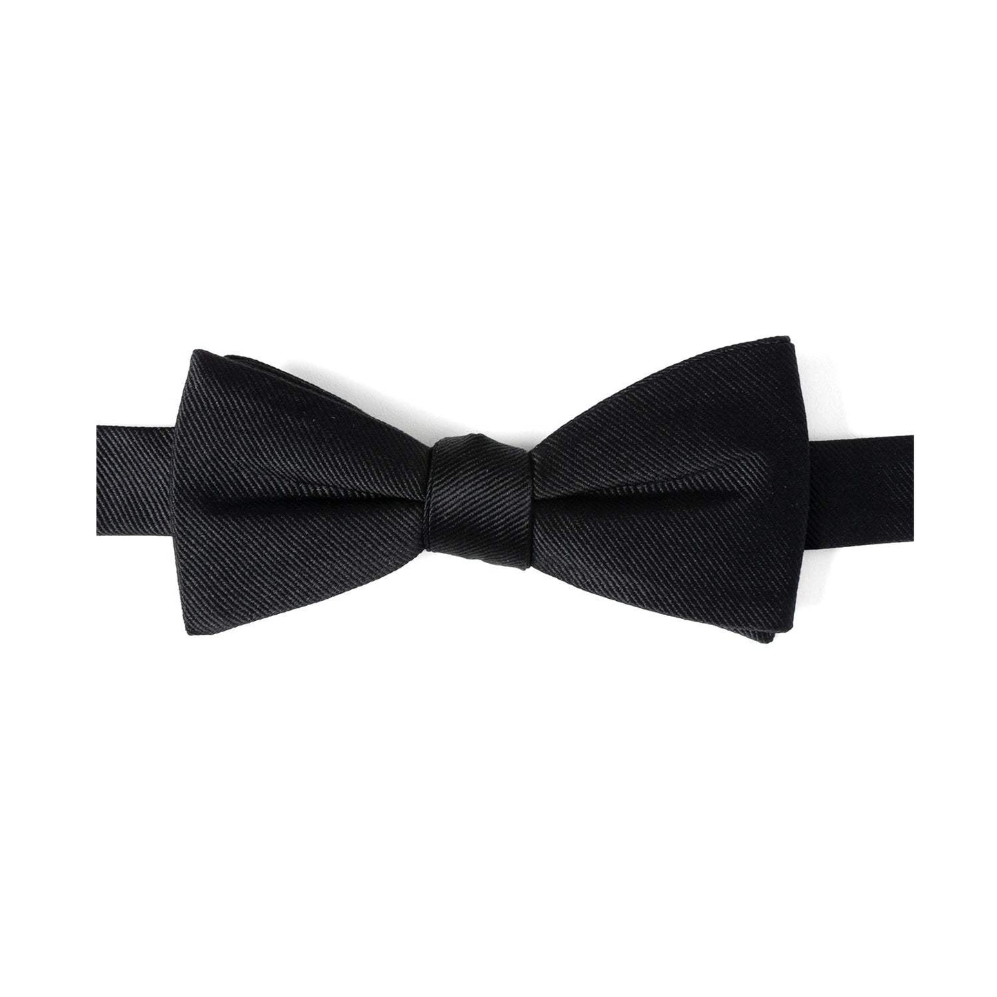 Black Silk Bow Pre-Tie - Cufflinks.com - Flyclothing LLC
