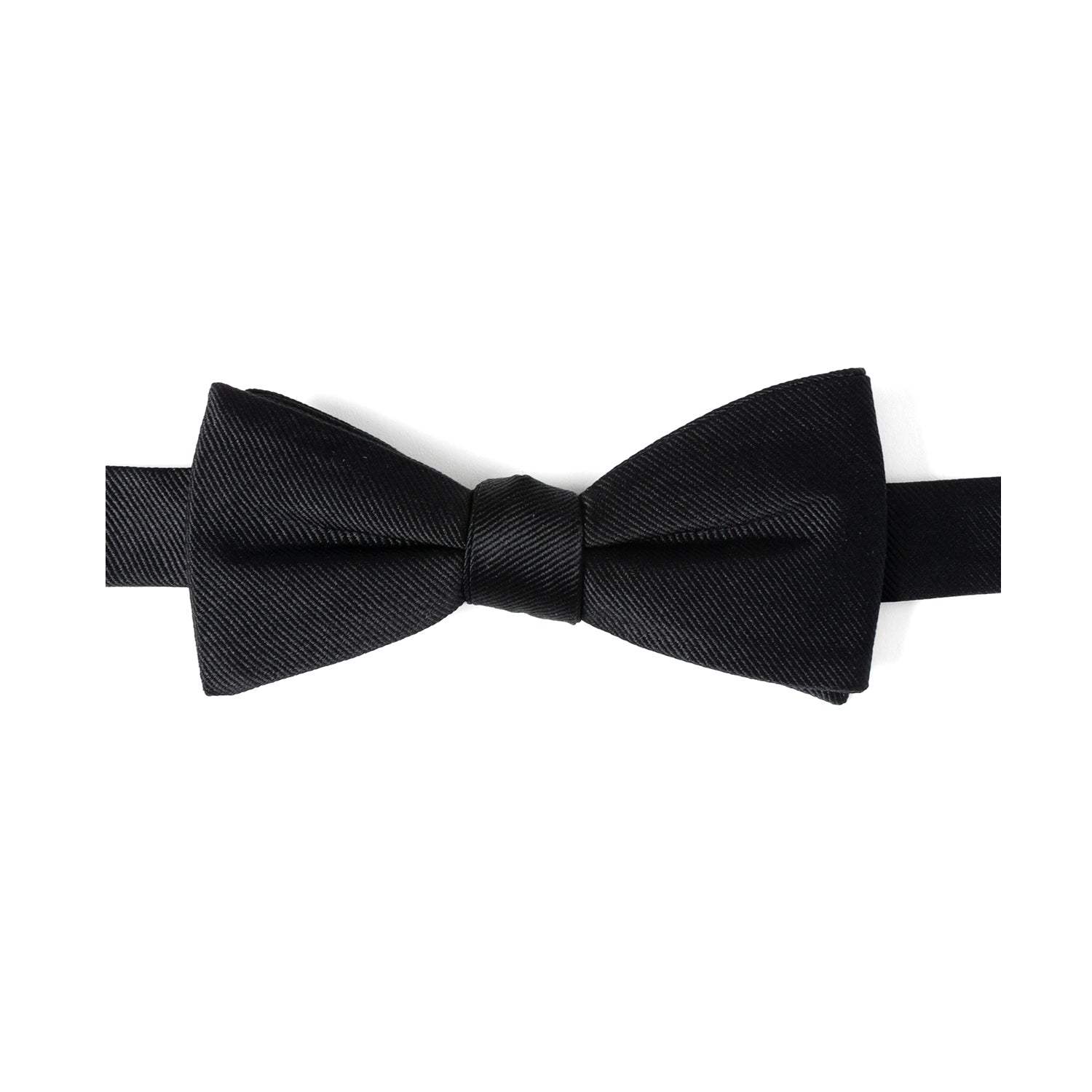 Black Silk Bow Pre-Tie - Cufflinks.com - Flyclothing LLC
