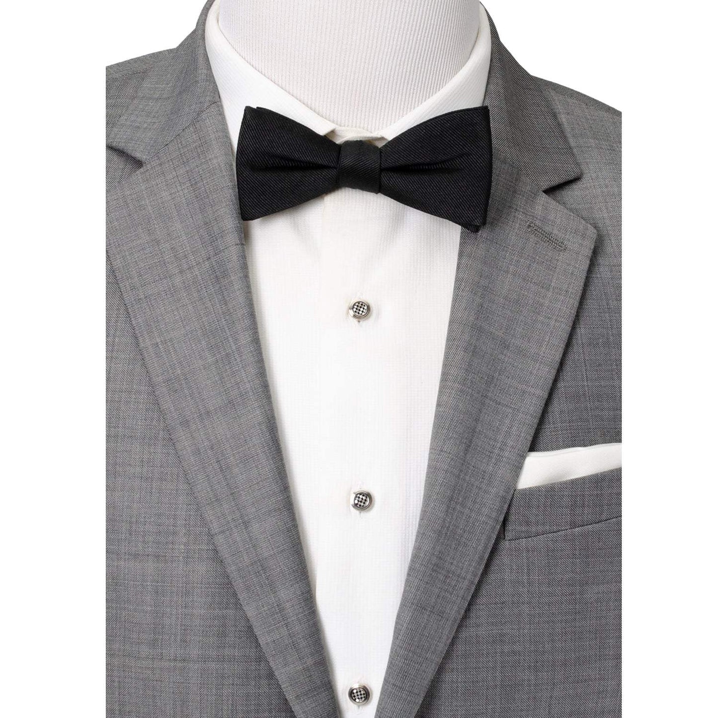 Black Silk Bow Pre-Tie - Cufflinks.com - Flyclothing LLC