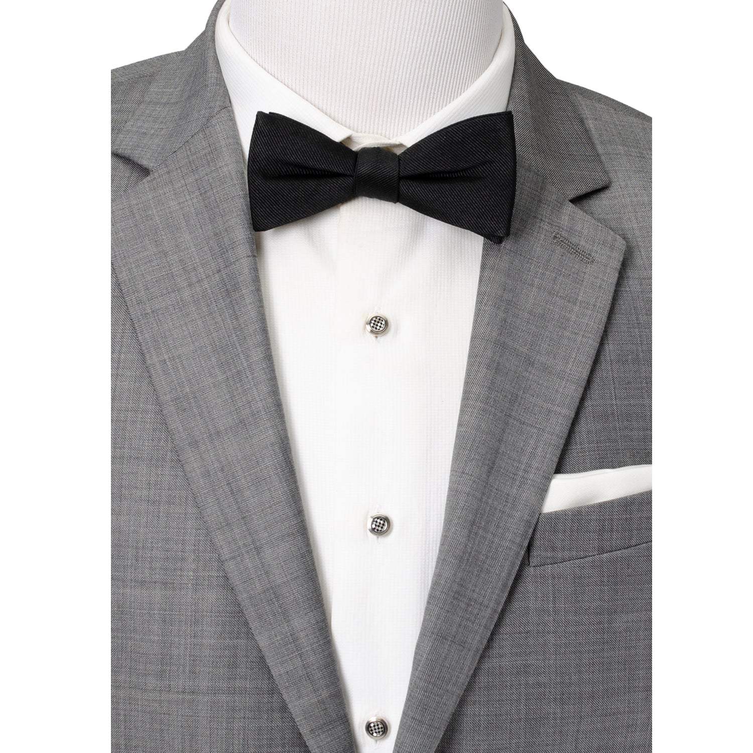 Black Silk Bow Pre-Tie - Cufflinks.com - Flyclothing LLC