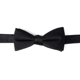 Black Silk Bow Pre-Tie - Cufflinks.com - Flyclothing LLC