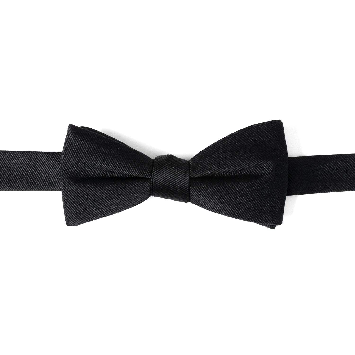 Black Silk Bow Pre-Tie - Cufflinks.com - Flyclothing LLC