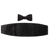 Black Silk Cummerbund and Bowtie Set - Cufflinks.com - Flyclothing LLC