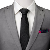 Black Floral Men's Tie
