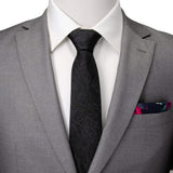 Black Floral Men's Tie - Cufflinks.com - Flyclothing LLC