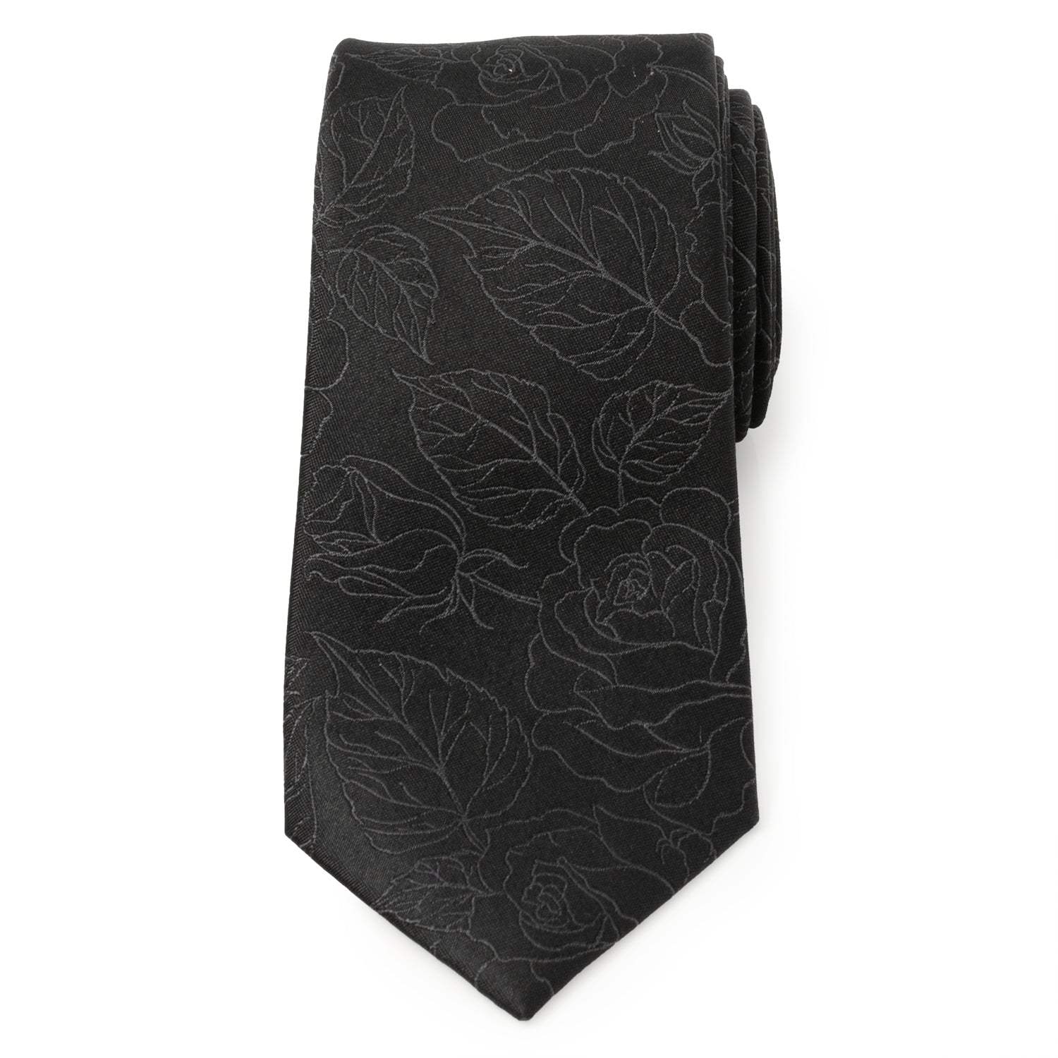 Black Floral Men's Tie - Cufflinks.com - Flyclothing LLC
