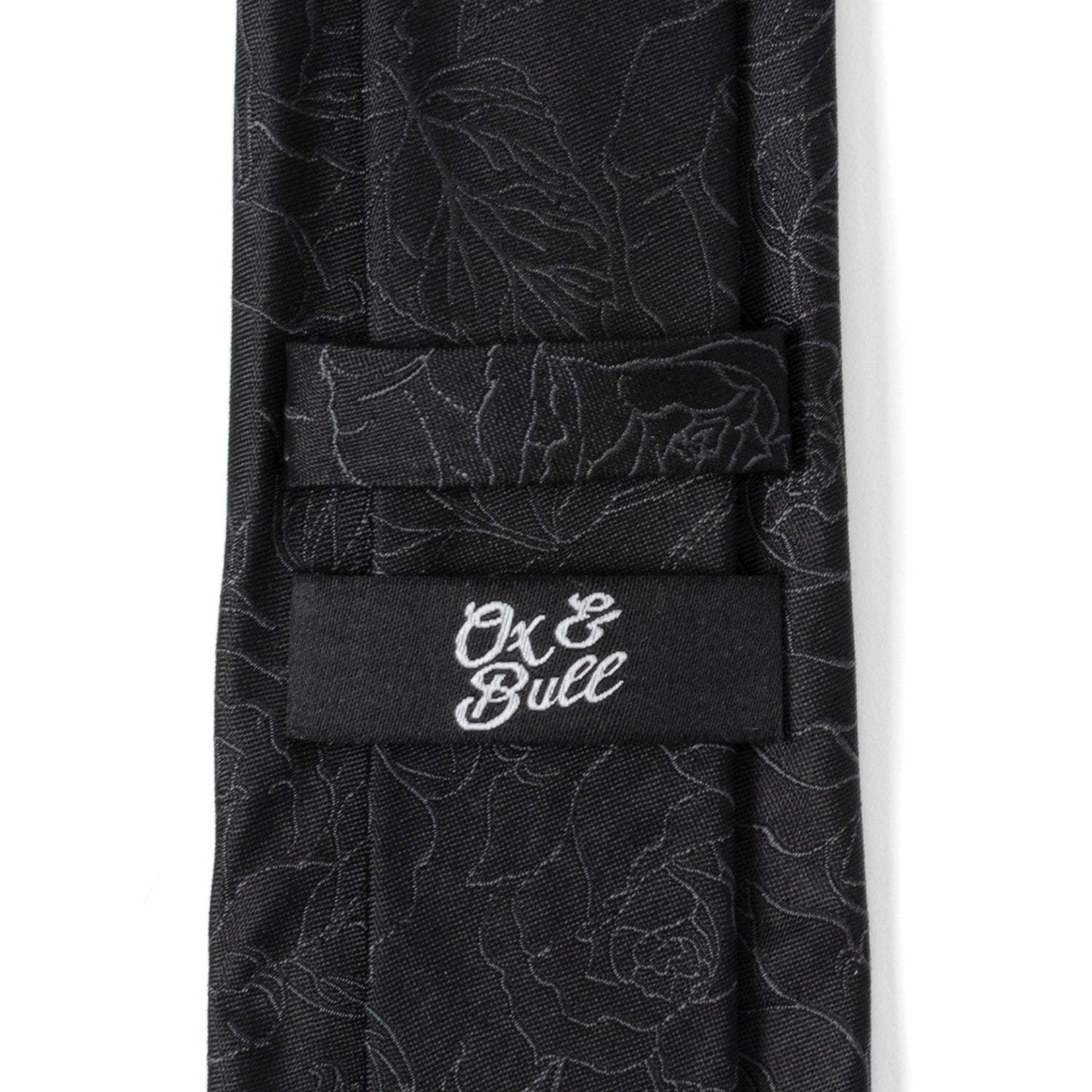 Black Floral Men's Tie - Cufflinks.com - Flyclothing LLC