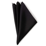 Black Silk Pocket Square - Cufflinks.com - Flyclothing LLC