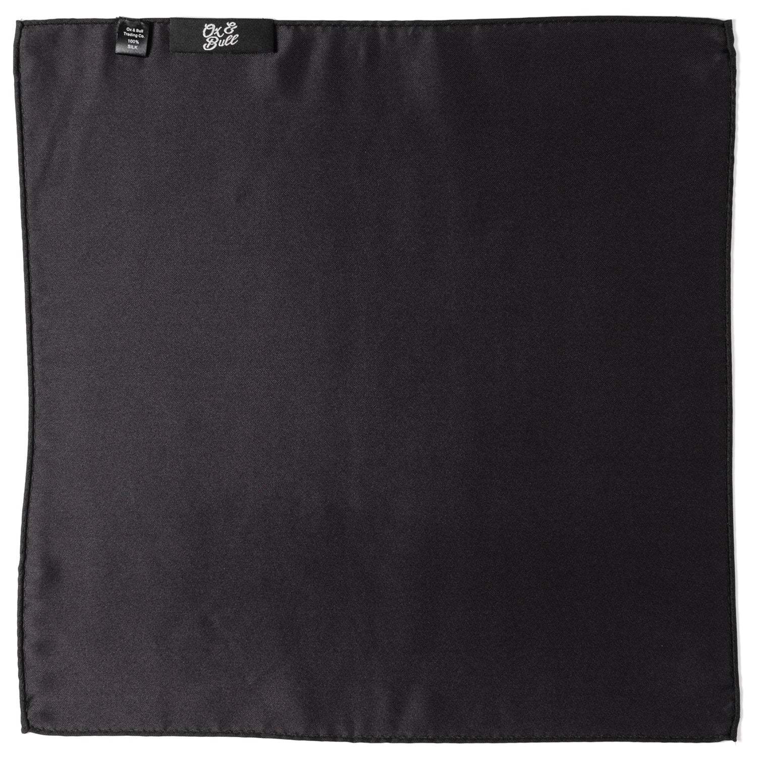Black Silk Pocket Square - Cufflinks.com - Flyclothing LLC