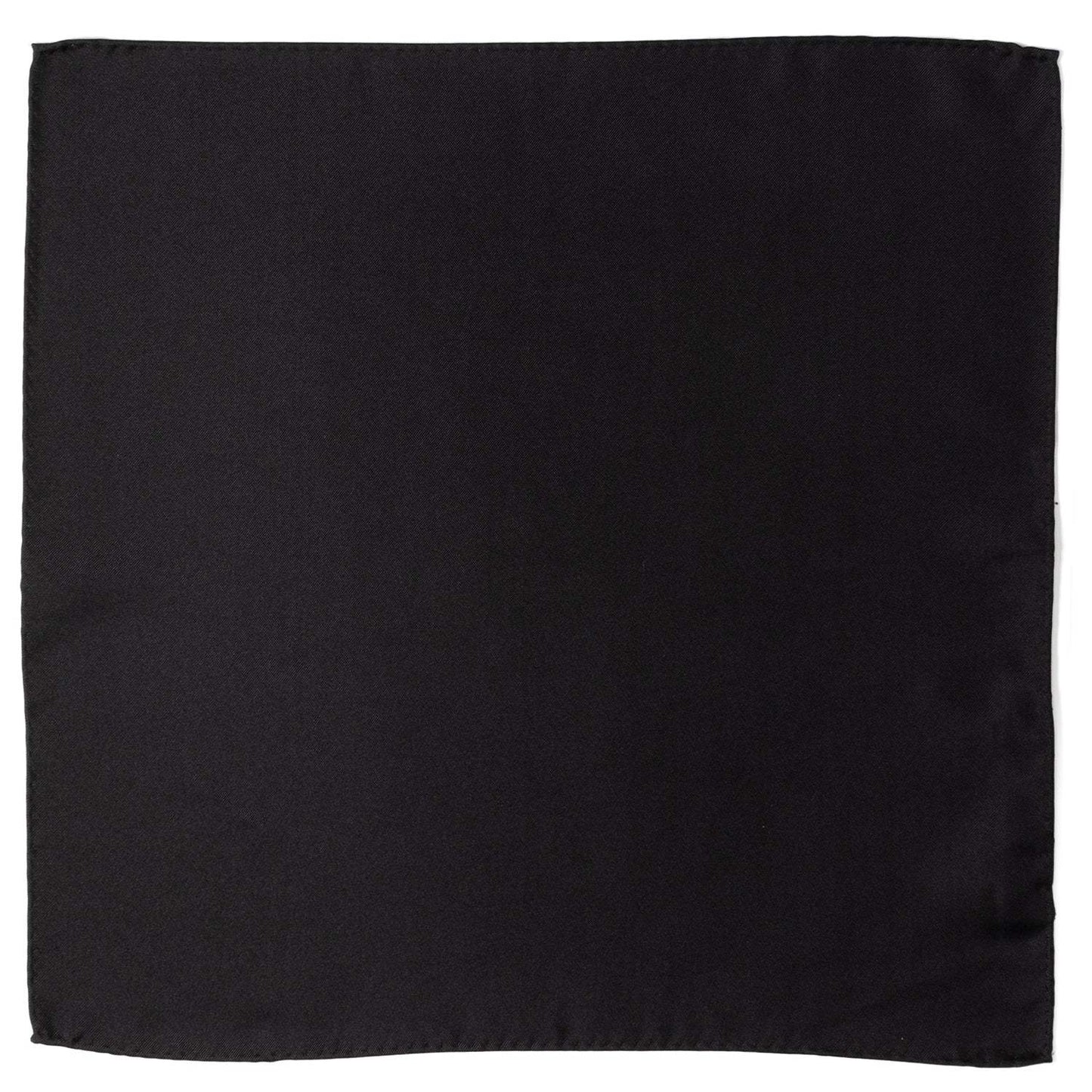 Black Silk Pocket Square - Cufflinks.com - Flyclothing LLC