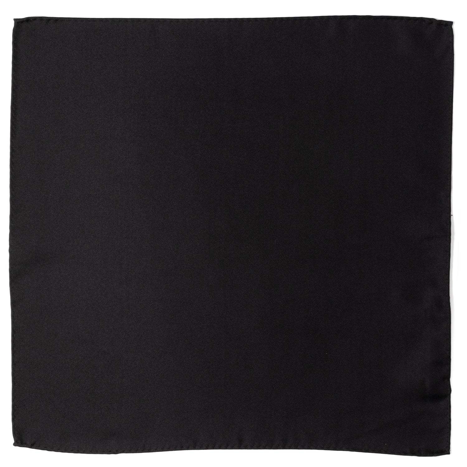 Black Silk Pocket Square - Cufflinks.com - Flyclothing LLC