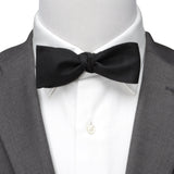 Black Formal Pinstripe Silk Bow Tie - Cufflinks.com - Flyclothing LLC