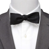 Black Formal Pinstripe Silk Bow Tie - Cufflinks.com - Flyclothing LLC