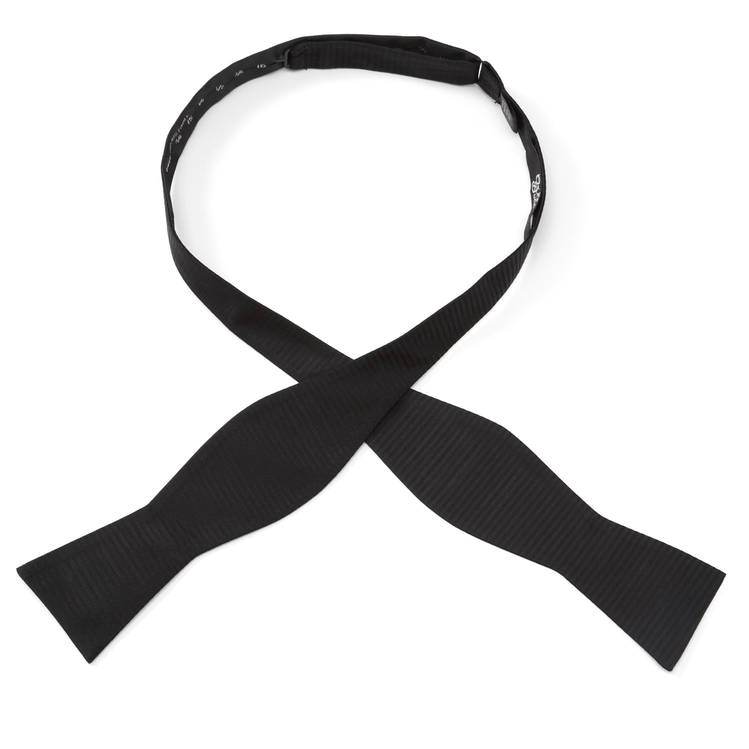 Black Formal Pinstripe Silk Bow Tie - Cufflinks.com - Flyclothing LLC
