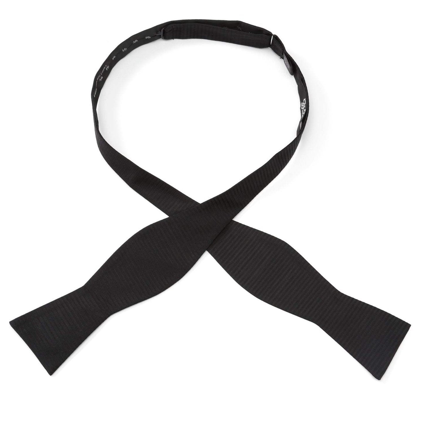 Black Formal Pinstripe Silk Bow Tie - Cufflinks.com - Flyclothing LLC