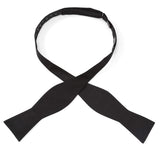 Black Formal Pinstripe Silk Bow Tie - Cufflinks.com - Flyclothing LLC