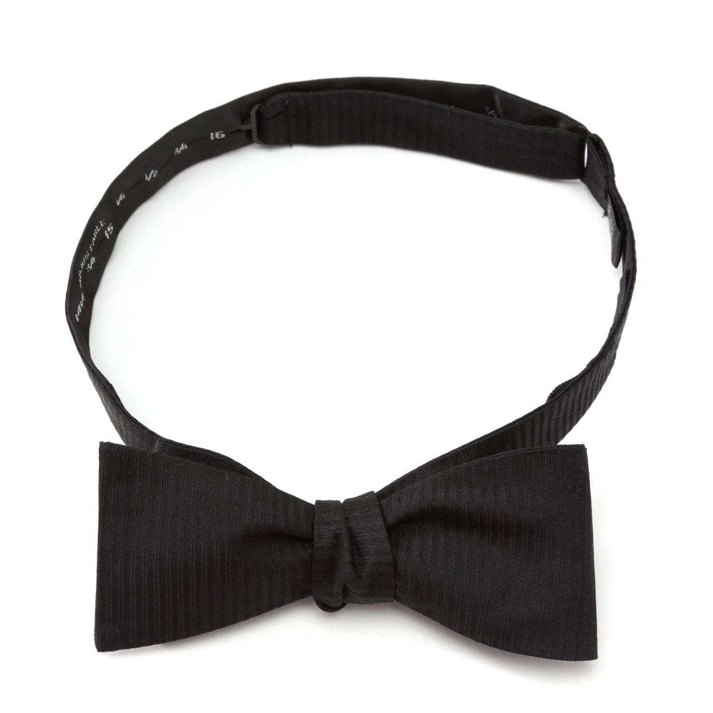 Black Formal Pinstripe Silk Bow Tie - Cufflinks.com - Flyclothing LLC