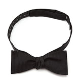 Black Formal Pinstripe Silk Bow Tie - Cufflinks.com - Flyclothing LLC