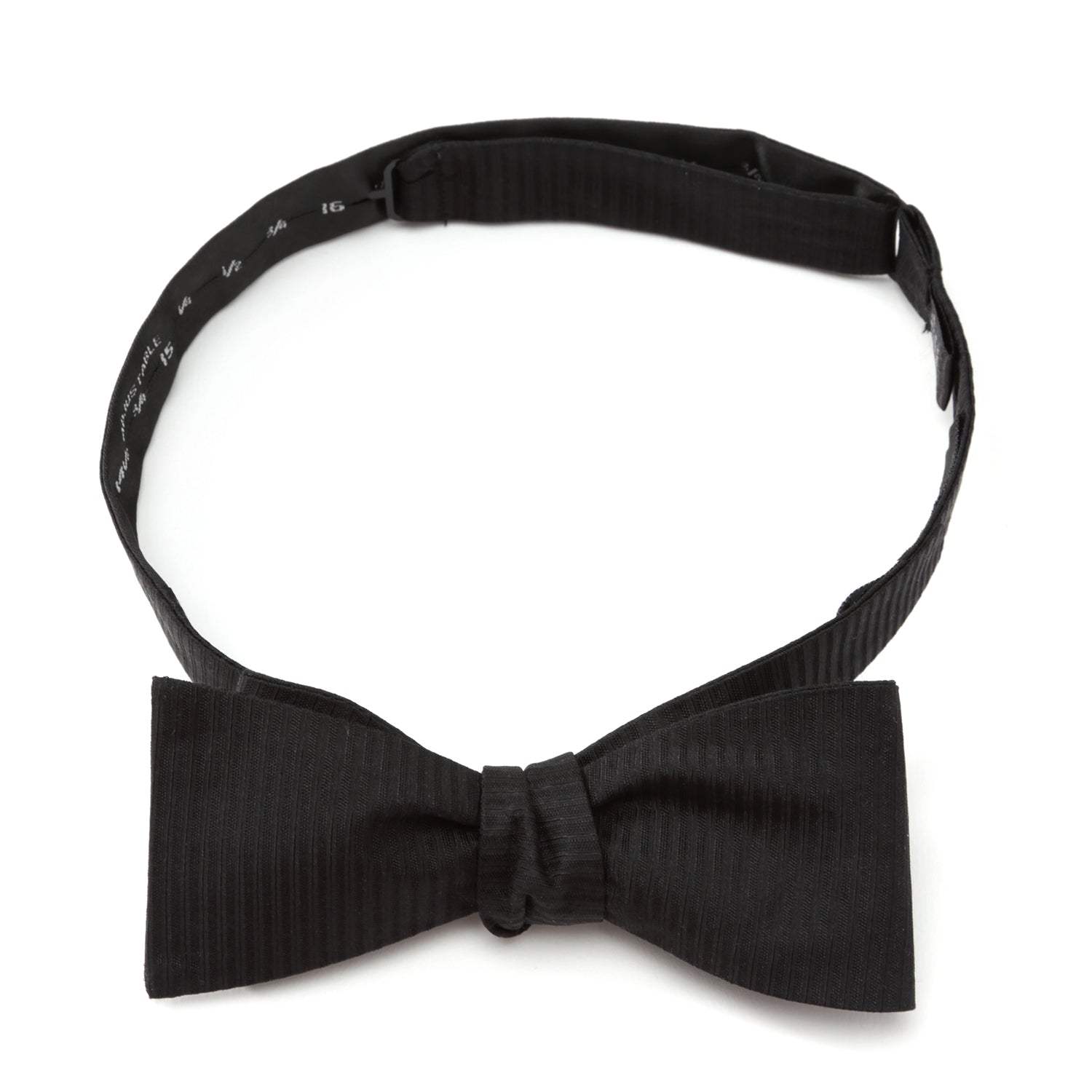 Black Formal Pinstripe Silk Bow Tie - Cufflinks.com - Flyclothing LLC