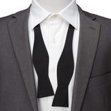 Black Formal Pinstripe Silk Bow Tie - Cufflinks.com - Flyclothing LLC